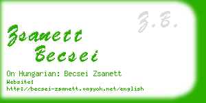 zsanett becsei business card